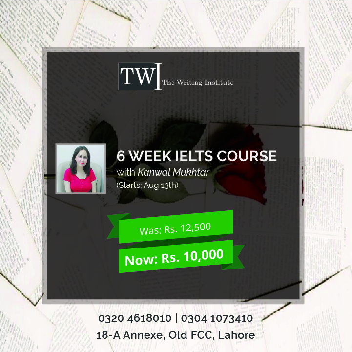 IELTS course promotion design and teaching at The Writing Institute
